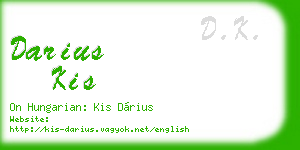 darius kis business card